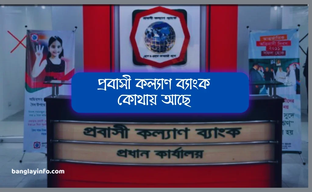 প্রবাসী কল্যাণ ব্যাংক কোথায় আছে  